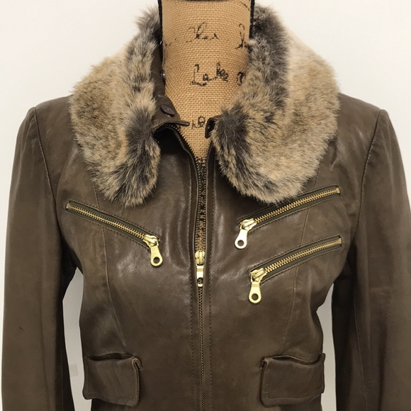 Truth & Pride Leather Moto Jacket With Faux Fur Removable Trim - Picture 2 of 8